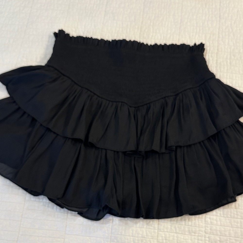 Ruffle Medium Skirt NWOT ee:some smocked waist Black coquettegirl Balletcore - Picture 5 of 8